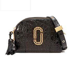 MARC JACOB Croc Embossed Shutter Camera Bag